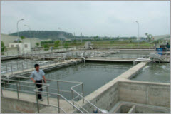 Bề điều hòa nước thải nhà máy chế biến thực phẩm khô, ăn liền